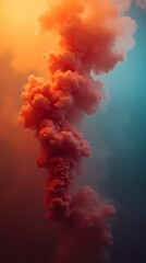 Colorful clouds illuminated by warm light create a dreamy atmosphere in the early evening sky