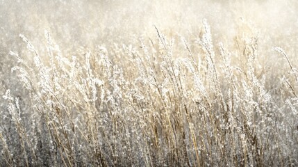 Fototapeta premium Soft Light on Snowy Landscape with Ice Textures