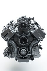 the engine of a car is shown on a white background