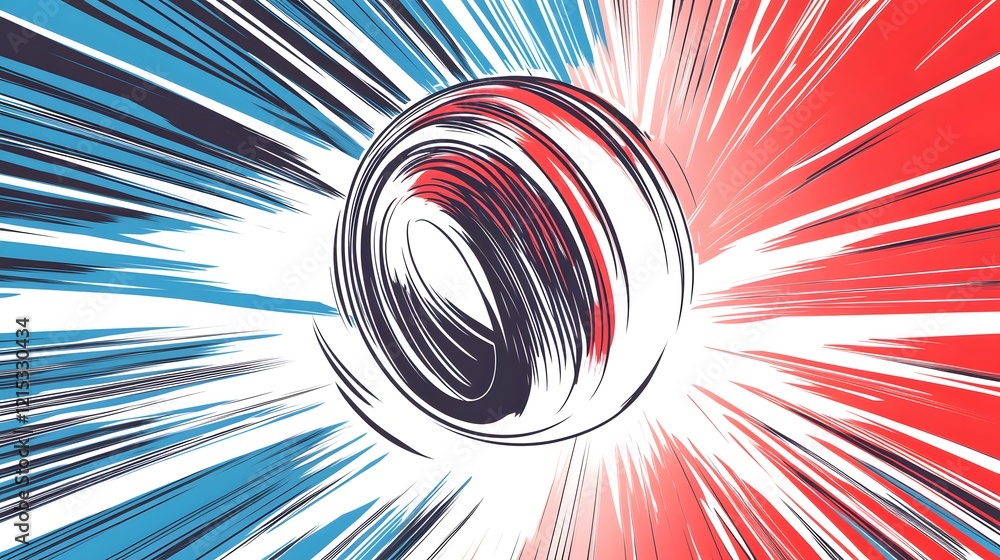 Poster abstract swirling vortex with dynamic radial lines