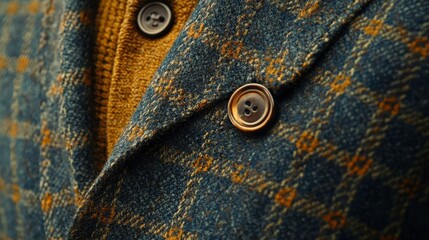 Stylish Coat with Vibrant Textile Patterns in Natural Light