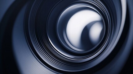 Close-up lens aperture, dark background, studio shot, technology concept