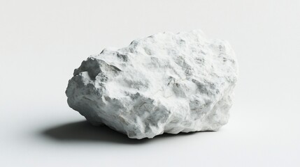 Fototapeta premium White rock studio shot, minimalist background, texture detail, design element
