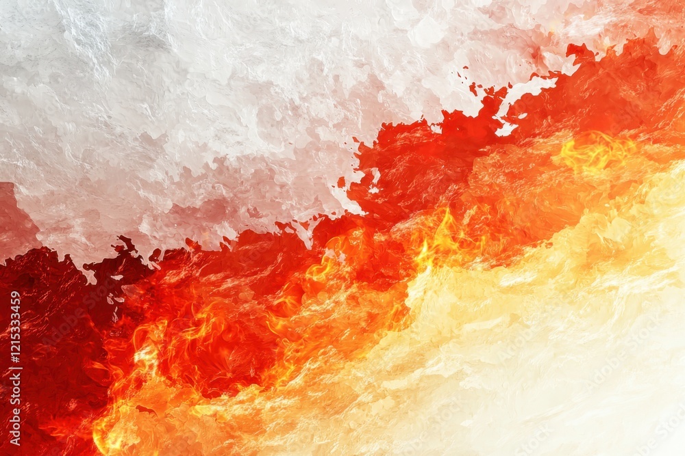 Poster dynamic fire gradient artwork digital canvas abstract art vibrant colors close-up view warmth and en