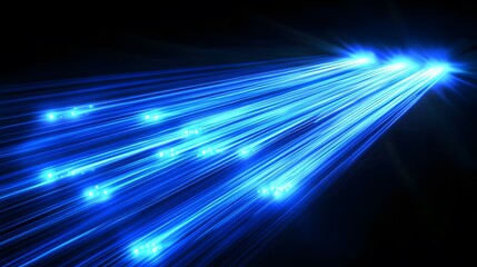 Bright Blue Light Streaks Converge Radiantly