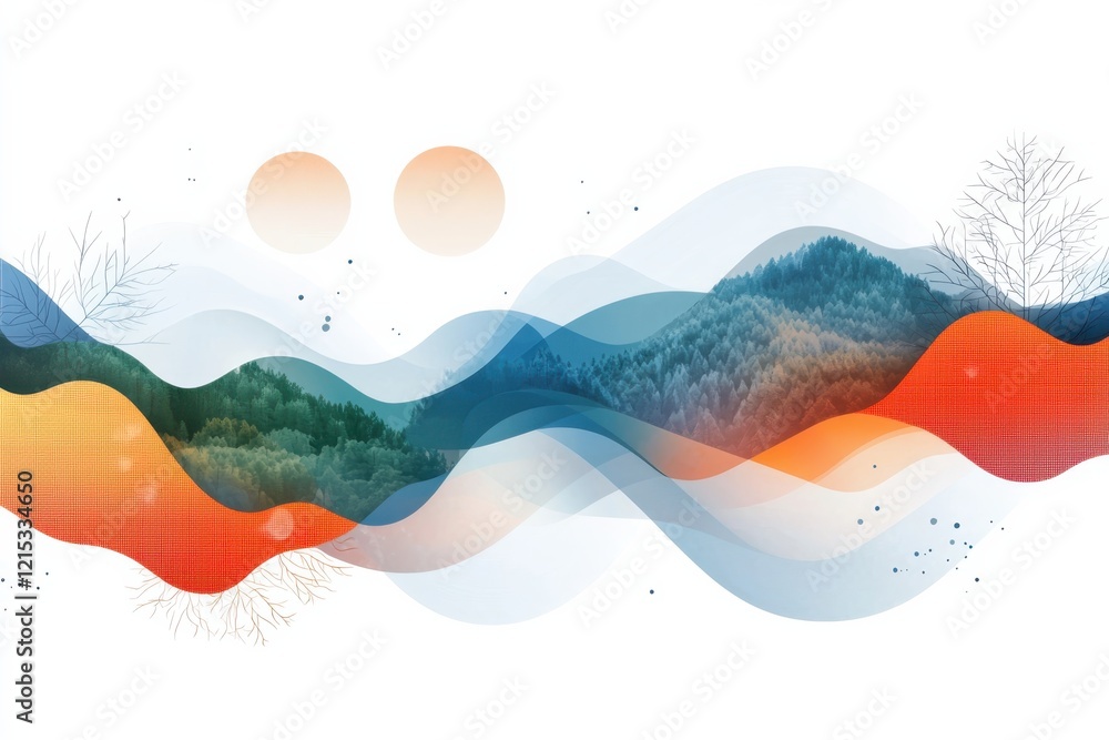 Poster dynamic abstract background with fluid motion and organic shapes featuring vibrant gradients digital