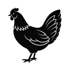 hen and chicken vector illustration