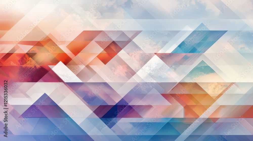 Aufkleber dynamic geometric patterns digital wallpaper vibrant gradients abstract art modern design close-up v