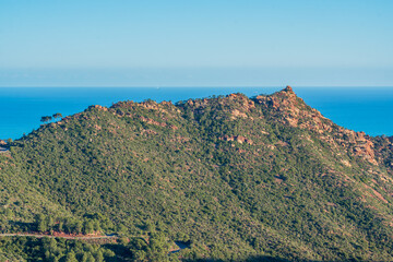 Scenic View of the Desert de les Palmes Nature Park in Castellón province, Spain