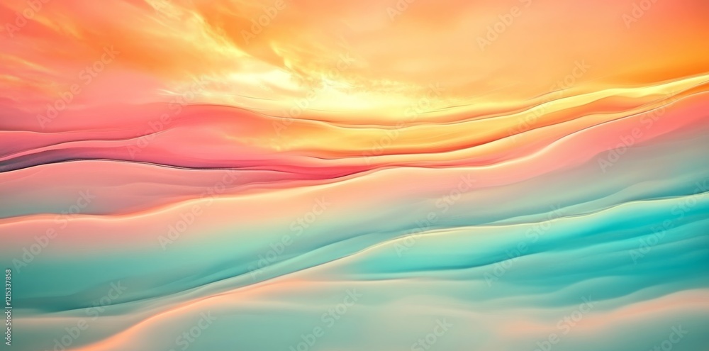 Poster an abstract image showcasing smooth gradients that highlight gentle and seamless transitions between