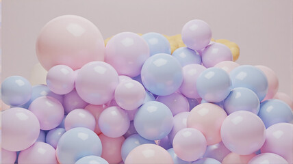 pink and blue balloons