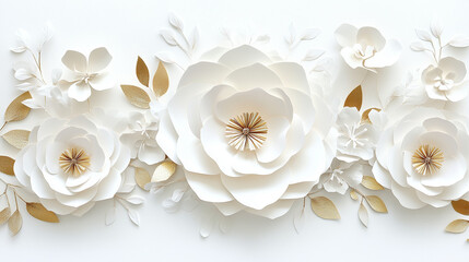 white flowers on a white background