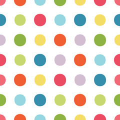 Seamless Colored Dots Pattern – Vibrant and Playful Design for Modern Backgrounds and Textiles