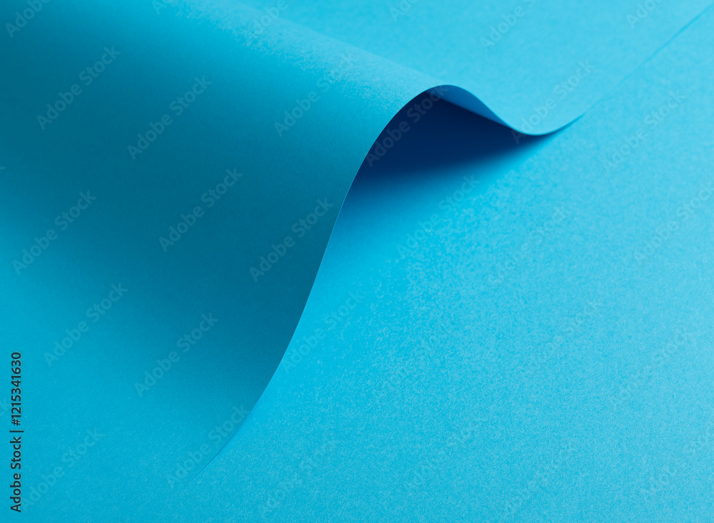 Poster blue paper background with a smooth matte finish and soft shadows. vibrant pastel tones and a subtle