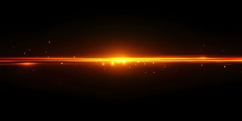 A subtle, warm orange lens flare effect with soft, glowing light spots scattered across the dark background, evoking a sense of calm and tranquility, ideal for luxury or wellness branding