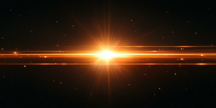 A subtle, warm orange lens flare effect with soft, glowing light spots scattered across the dark background, evoking a sense of calm and tranquility, ideal for luxury or wellness branding