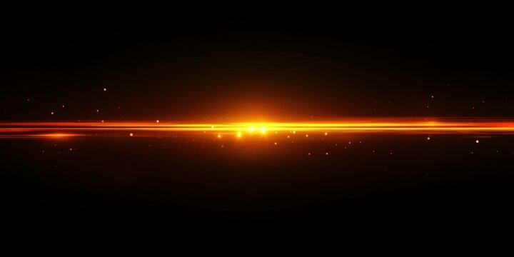 A subtle, warm orange lens flare effect with soft, glowing light spots scattered across the dark background, evoking a sense of calm and tranquility, ideal for luxury or wellness branding