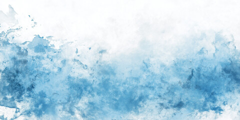 A serene watercolor wash in shades of blue evokes a sense of calm