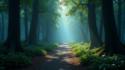 Fototapeta premium forest in the morning