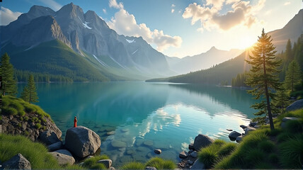 lake in the mountains