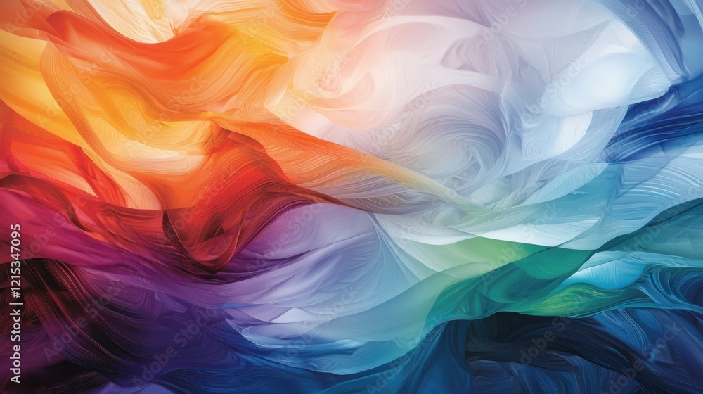 Poster dynamic abstract background with vibrant colors and swirling shapes digital art studio high resoluti