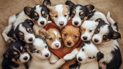 Obraz premium Cute dog for Valentine’s Day greeting card design