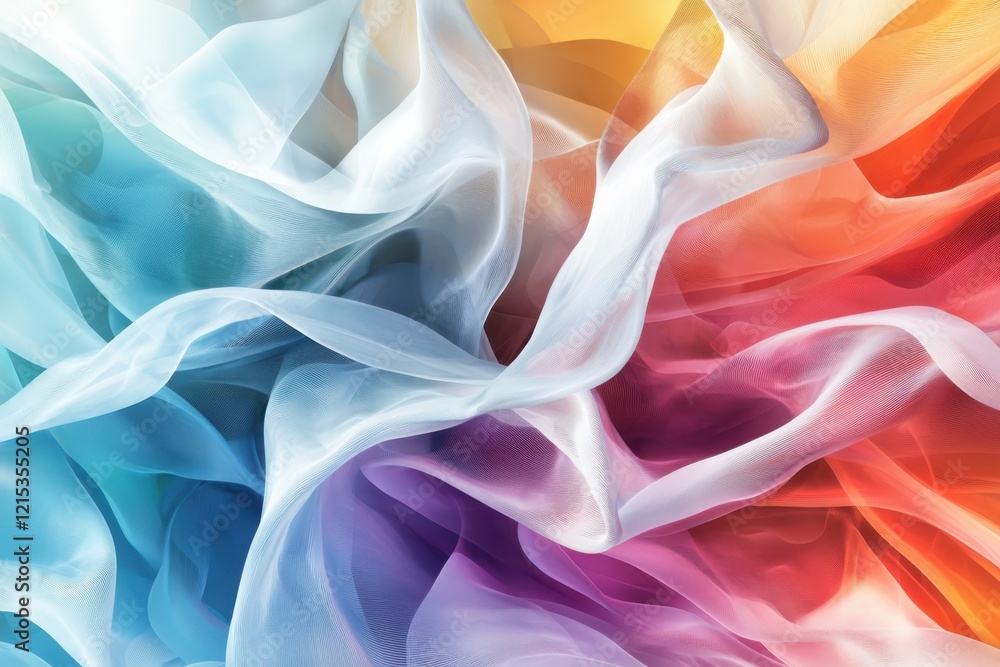 Poster dynamic abstract art with vibrant gradients digital wallpaper artistic composition visually stimulat