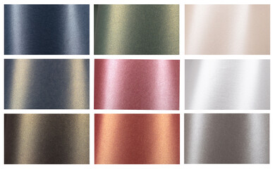 Metallic paper background featuring a gradient finish in blue, pink, green, bronze, gray, and...