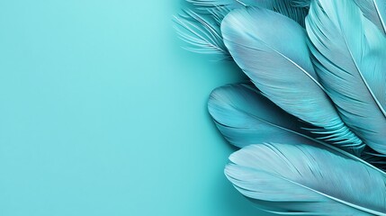Feather design on turquoise Instagram story template