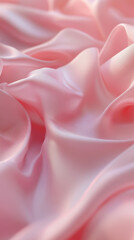 Obraz premium Soft pink silk fabric with gentle waves and smooth texture