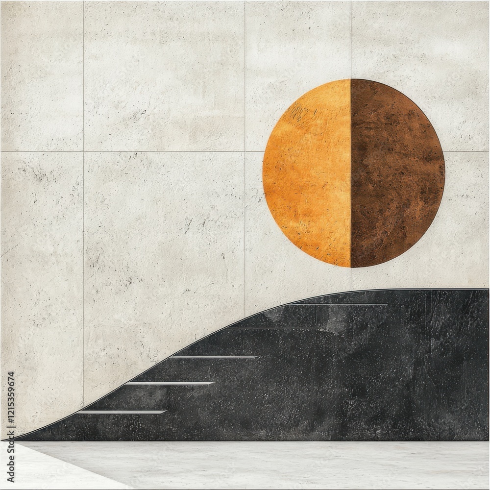 Poster minimalist artwork featuring bold line drawing and soft gradient background artistic display modern 