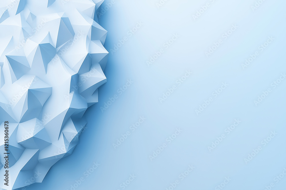 Poster abstract blue geometric shapes creating a textured background design for modern art