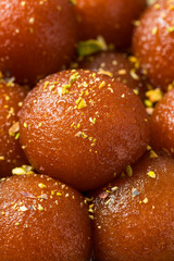 Homemade Indian Gulab Jamun Dessert