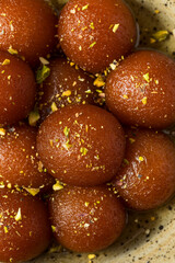 Homemade Indian Gulab Jamun Dessert