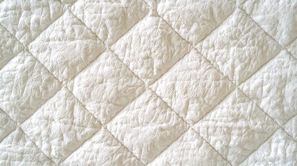 Fototapeta premium Seamless subtle white diamond tufted upholstery pattern transparent background texture overlay Abstract soft puffy quilted sofa cushions or headboard displacement bump or height map