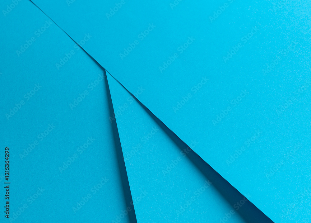 Aufkleber scuba blue paper background with a smooth matte finish and overlapping geometric layers. delicate pa