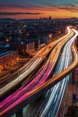 Obraz premium traffic at night