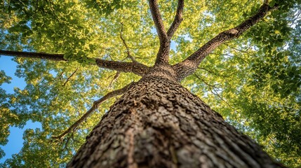 Fototapeta premium Park tree canopy summer sunlight nature background
