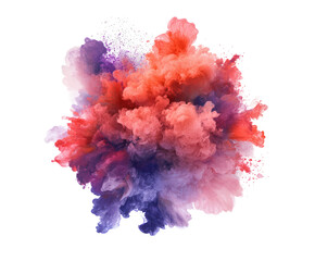Fototapeta premium A multicolored spray paint splash with layered textures. PNG transparent.