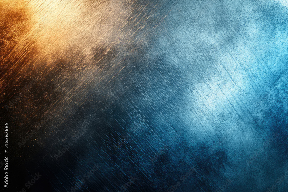 Aufkleber Abstract background with diagonal scratches and a gradient of warm and cool tones.