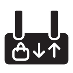 Obraz premium Direction glyph icon