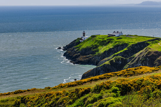 Views while walking along the cliff of Howth Head Dublin North.Howth, Dublin, Ireland