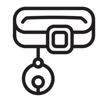 recommend clip art: Collar line icon