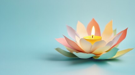 Serene Pastel Lotus Candlelight: A Symbol of Peace and Tranquility