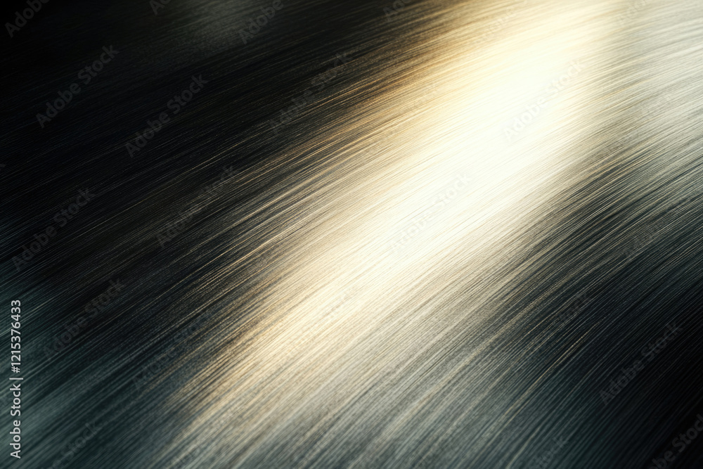 Poster Brushed metal surface with a gradient of light and shadow, creating a textured background.