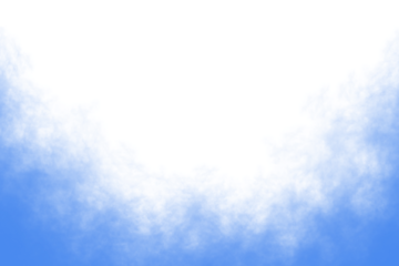 Blue smoke effect isolated on transparent white background. blue magic mist cloud fog. Colorful powder dust. Smoke border, Vapor, Smoke PNG for overlay, decoration, covering. Design elements