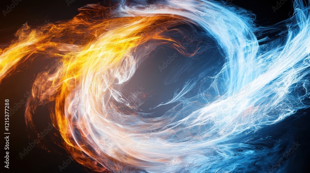 Aufkleber dynamic energy and movement abstract background vibrant colors digital art creative space close-up v