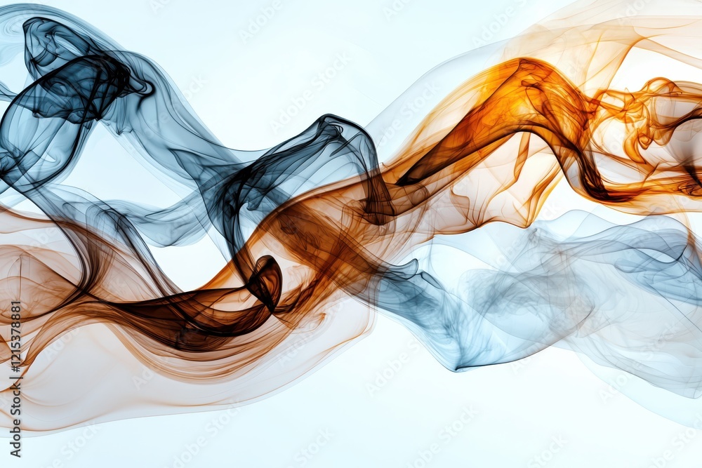 Poster dynamic swirling smoke patterns abstract design digital art colorful environment artistic viewpoint 