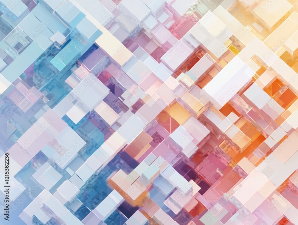 Aufkleber nostalgic abstract pixel art background digital art studio gigapixel creation retro aesthetics playf