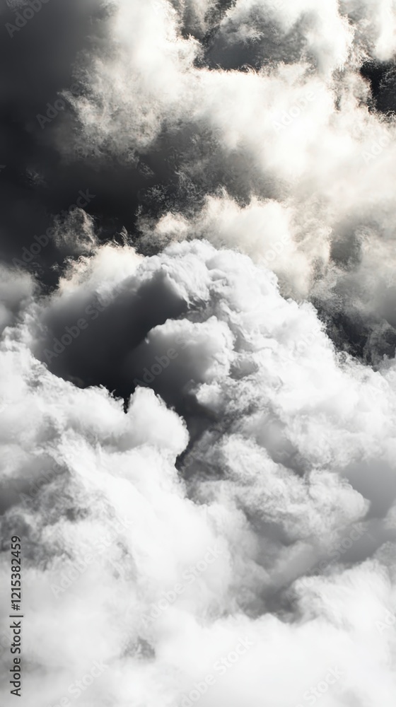 Poster mysterious gradient fog clouds natural atmosphere gigapixel image gray-white transition ethereal vie